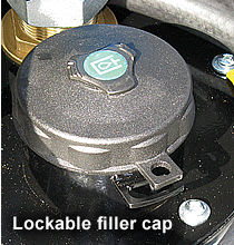 diesel tank filler cap can be locked