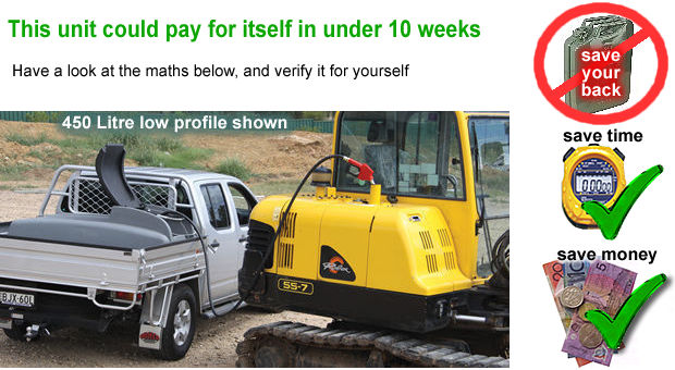 put diesel into your excavator fast